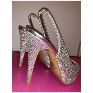 Silver Sparkle Heels